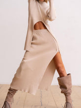 Load image into Gallery viewer, Women'S Fashion Casual Round Neck Irregular Knitted Skirt Suit
