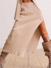 Load image into Gallery viewer, Women'S Fashion Casual Round Neck Irregular Knitted Skirt Suit
