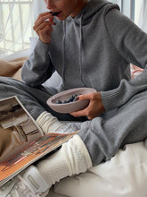 Load image into Gallery viewer, Knitted Hooded Pocket Hoodie Two-Piece Suit
