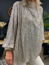 Load image into Gallery viewer, Women'S Fashion Sequin High Collar Casual Two-Piece Suit
