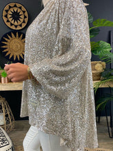 Load image into Gallery viewer, Women'S Fashion Sequin High Collar Casual Two-Piece Suit
