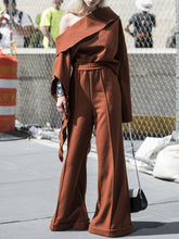 Load image into Gallery viewer, Fashion Casual Irregular Sleeve Loose Two-Piece Suit
