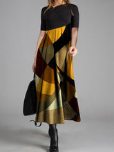 Load image into Gallery viewer, Plaid Printing Maxi Dress
