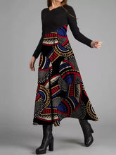 Load image into Gallery viewer, Retro Totem Print Stitching Women'S Dress
