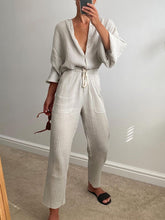 Load image into Gallery viewer, Fashion V-Neck Casual Loose Two-Piece Suit
