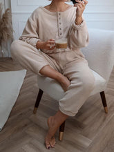 Load image into Gallery viewer, Cosy Plush Soft Buttons Two-Piece Suit
