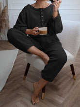 Load image into Gallery viewer, Cosy Plush Soft Buttons Two-Piece Suit
