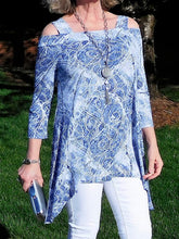 Load image into Gallery viewer, Fashion Leisure Sling Holiday Style Printing Two-Piece Set
