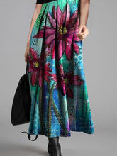 Load image into Gallery viewer, Fashion Retro Print Round Neck Sleeve Casual Dress
