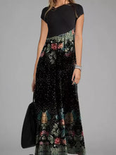 Load image into Gallery viewer, Women'S Elegant Retro Print Long V-Neck A-Line Dress
