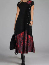 Load image into Gallery viewer, Fashion Retro Long V-Neck A-Line Casual Dress
