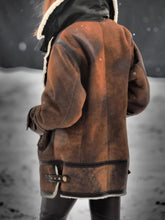 Load image into Gallery viewer, Women Winter Warm Fluffy Coat Faux Leather Jacket
