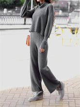 Load image into Gallery viewer, High Collar Solid Color Comfortable Women'S Knitted Suit
