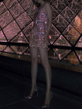 Load image into Gallery viewer, Fashion Sexy Suspender Flash Tassel Mini Dress
