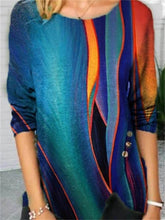 Load image into Gallery viewer, Striped Contrast Crew Neck Top

