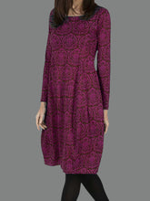 Load image into Gallery viewer, Print Round Neck Casual Midi Dress

