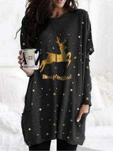 Load image into Gallery viewer, Casual Star Elk Long Shirt for Women
