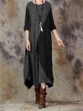 Load image into Gallery viewer, Retro Loose Color Matching Women'S Dress
