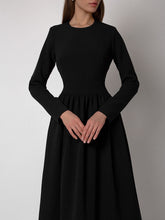 Load image into Gallery viewer, Fashion And Elegant Solid Color High Waist Midi Dress
