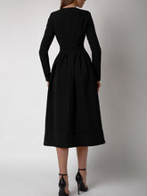Load image into Gallery viewer, Fashion And Elegant Solid Color High Waist Midi Dress
