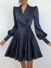 Load image into Gallery viewer, Fashion Elegant V-Neck Flared Sleeve Elegant Dress
