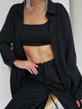 Load image into Gallery viewer, Fashion Elegant Loose Solid Color Casual Three-Piece Suit
