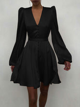 Load image into Gallery viewer, Fashion Elegant Lace-up V-Neck Mini Dress
