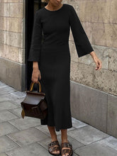 Load image into Gallery viewer, Pure Color Loose Flared Sleeve Casual Dress
