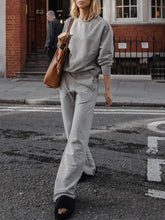 Load image into Gallery viewer, Solid Color Long Sleeve Loose Wide Leg Casual Two-Piece Suit
