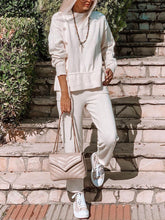 Load image into Gallery viewer, Drawstring Knitting Buttons Two-Piece Suit
