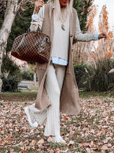 Load image into Gallery viewer, Fashion Solid Color Knitting Two-Piece Suit
