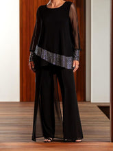 Load image into Gallery viewer, Fashion Casual Stitching Sequin Loose Two-Piece Suit
