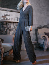 Load image into Gallery viewer, Fashion V-neck Long Sleeve High Waist Jumpsuit
