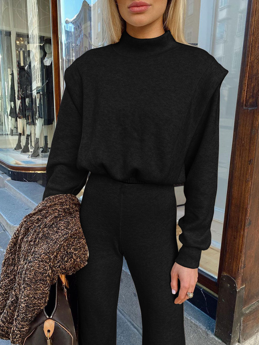 Elegant Stitching Knitting Two-Piece Suit