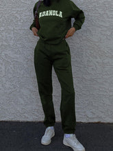 Load image into Gallery viewer, Letter Printing Casual Two-Piece Suit
