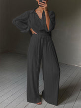 Load image into Gallery viewer, Fashion Solid Color Shirt Trousers Loose Two-piece Suit
