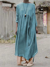 Load image into Gallery viewer, Vintage Pleated Irregular Hem Women'S Dress
