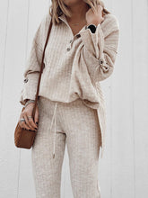 Load image into Gallery viewer, Lapel Button Knitted Two-Piece Suit
