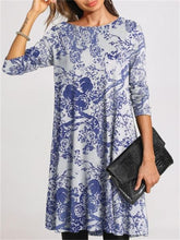 Load image into Gallery viewer, Pastoral Casual Printed Women'S Long Sleeve Dress
