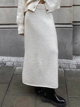 Load image into Gallery viewer, Women'S Fashion Casual Round Neck Button Top Long Skirt Suit
