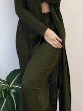 Load image into Gallery viewer, Women'S Solid Color Casual Long Cardigan Short Vest Three-Piece Suit
