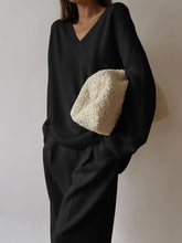 Load image into Gallery viewer, Fashion Loose Long Sleeve V-Neck Casual Two-Piece Suit
