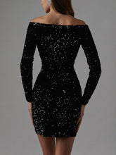 Load image into Gallery viewer, Fashion Sexy Elegant V-Neck Sequin Mini Dress
