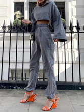 Load image into Gallery viewer, Loose Hooded Long-sleeved Tops Casual Solid Color Two-piece Suit
