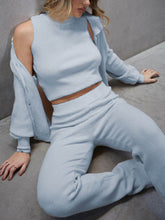 Load image into Gallery viewer, Women'S Casual Solid Color Warm Knitted Three-Piece Suit
