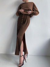 Load image into Gallery viewer, Casual Loose Knitted Split Two-Piece Fashion Suit
