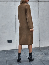 Load image into Gallery viewer, Loose Round Neck Long Sleeve Solid Color Casual Knitted Dress
