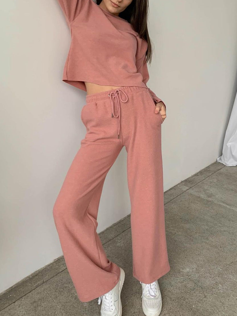 Cozy Shoulder Pads Long Sleeves Two-Piece Suit