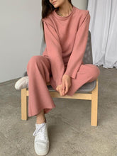 Load image into Gallery viewer, Cozy Shoulder Pads Long Sleeves Two-Piece Suit
