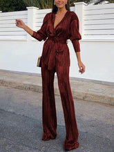 Load image into Gallery viewer, Fashion Elegant V-Neck Tie Two-Piece Suit
